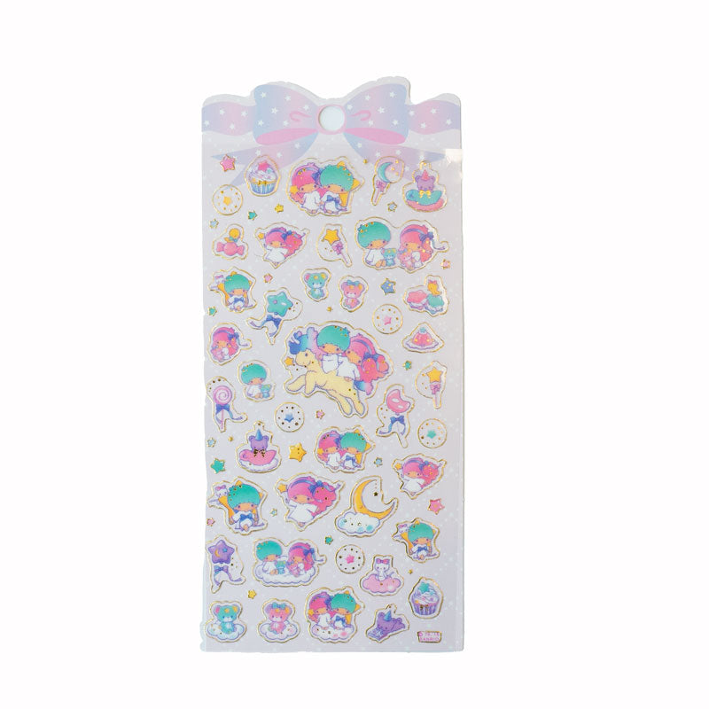 Little Twin Stars Puffy Sticker Sheet – Kawaii Pastel Galaxy