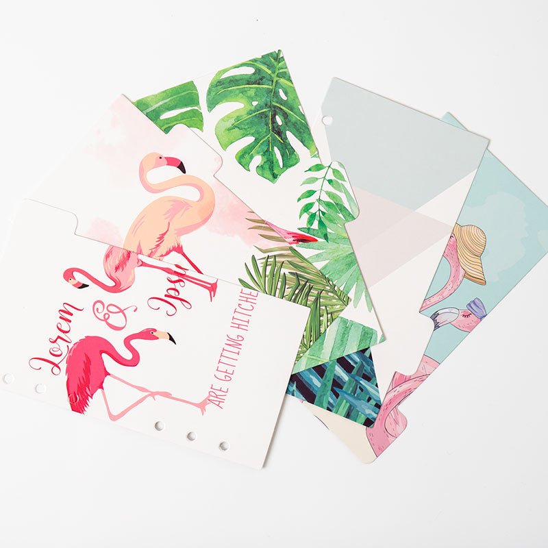 Flamingo Tropical Planner Dividers – A6