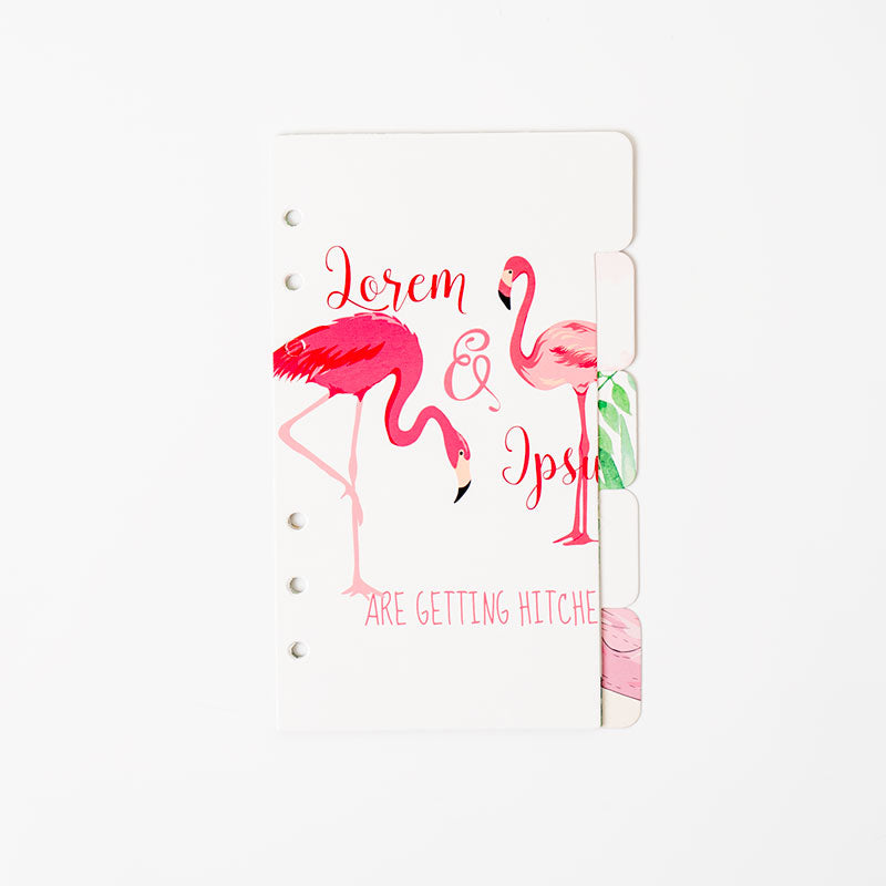 Flamingo Tropical Planner Dividers – A6