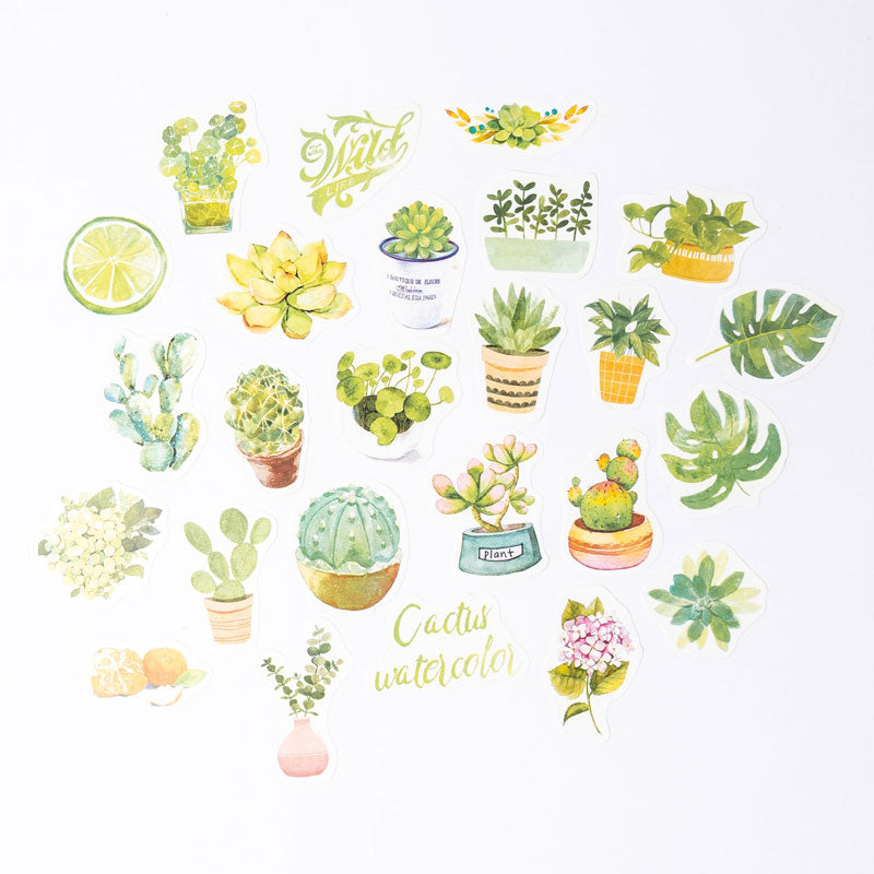 Plant-Themed Sticker Pack – 50 Pcs