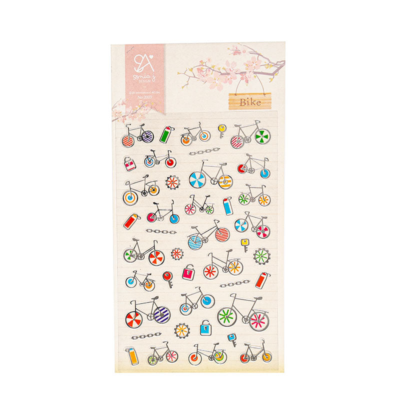 Colorful Bicycle Stickers – Fun & Playful Cycling-Themed Stickers