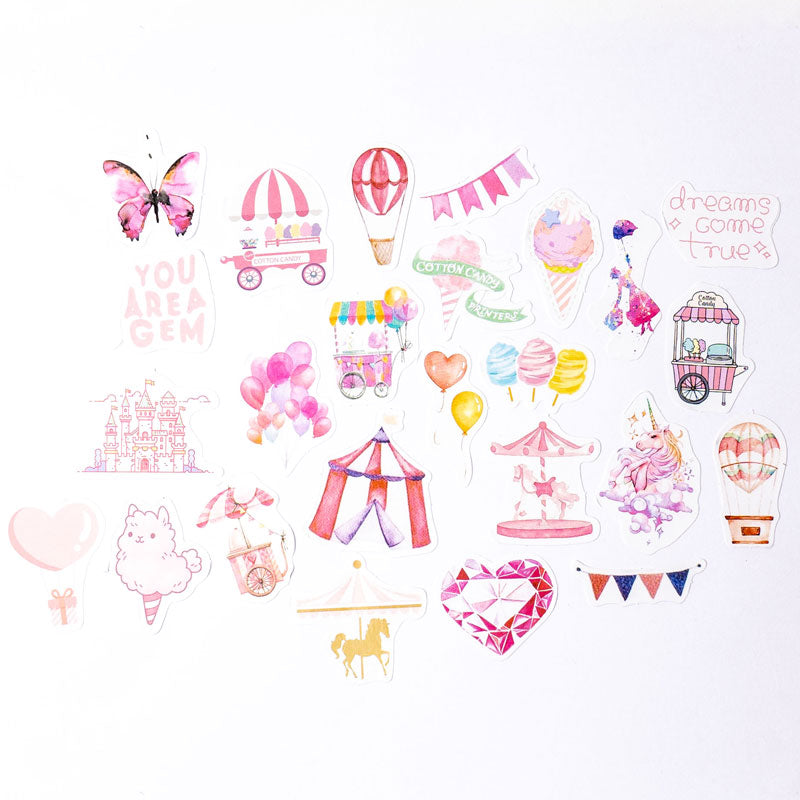 Cute Party-Themed Sticker Set 
