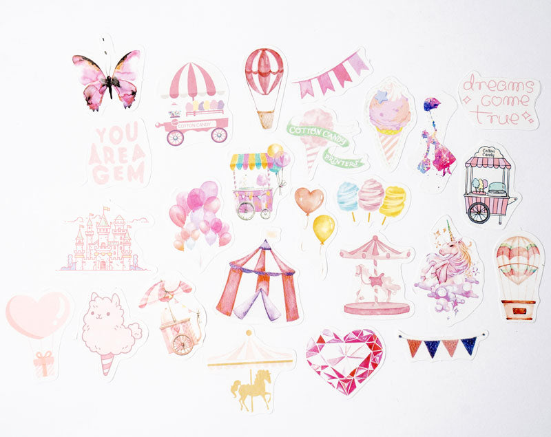 Cute Party-Themed Sticker Set 