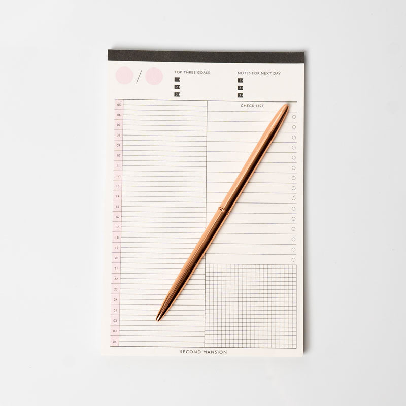 Daily Scheduler Pad – A5 by Second Mansion