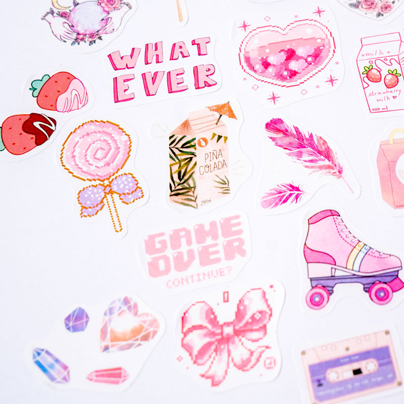50-Piece Aesthetic Sticker Pack
