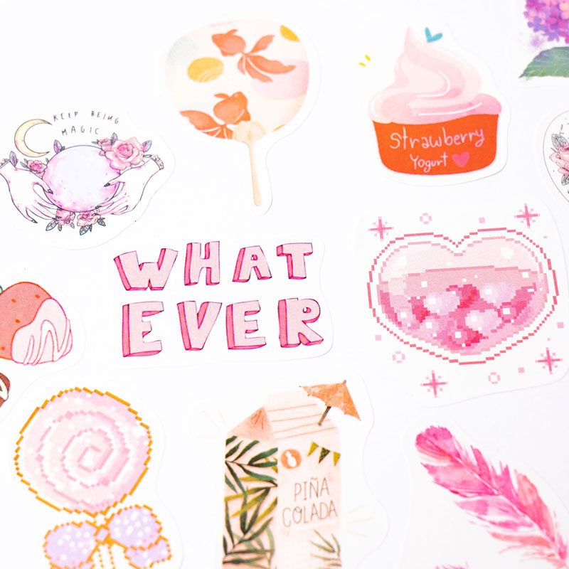 50-Piece Aesthetic Sticker Pack