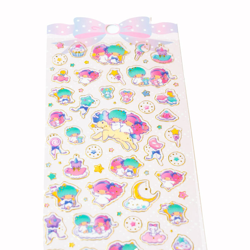Little Twin Stars Puffy Sticker Sheet – Kawaii Pastel Galaxy