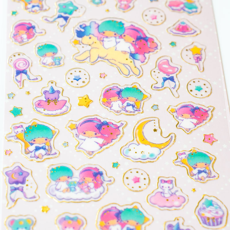 Little Twin Stars Puffy Sticker Sheet – Kawaii Pastel Galaxy