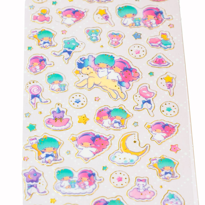 Little Twin Stars Puffy Sticker Sheet – Kawaii Pastel Galaxy