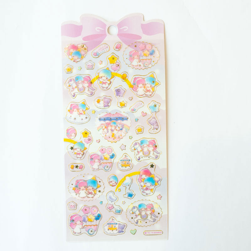 Little Twin Stars Shaker Puffy Sticker Sheet – Pastel Candy Dream
