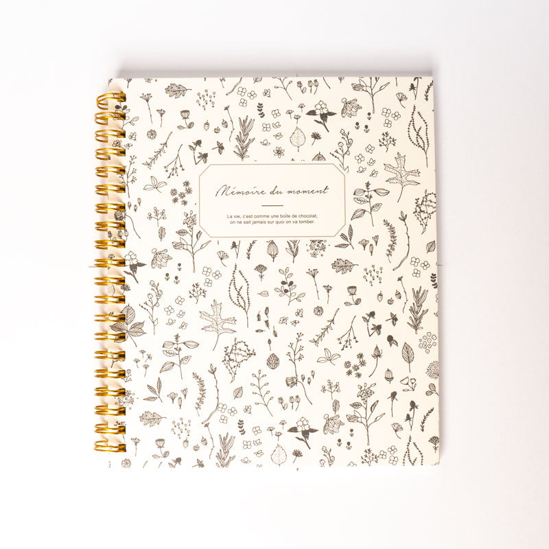 Cream Floral Spiral Notebook – Mémoire du moment