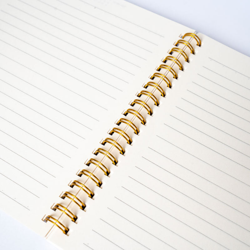 Yellow Floral Spiral Notebook – “Mémoire du moment