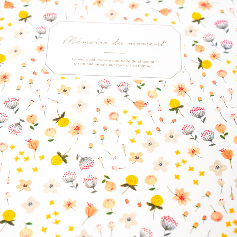 Yellow Floral Spiral Notebook – “Mémoire du moment