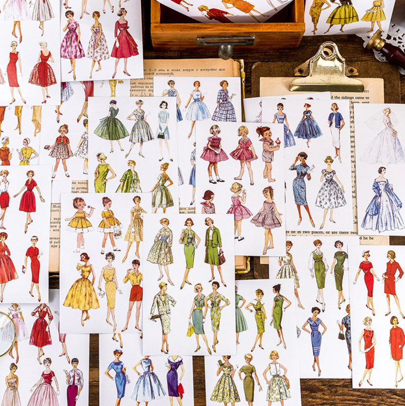 Fashion Weekly Vintage Sticker Set