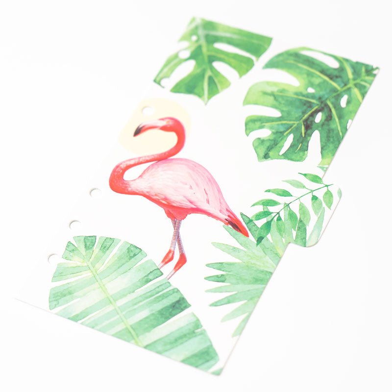 Flamingo Tropical Planner Dividers – A6