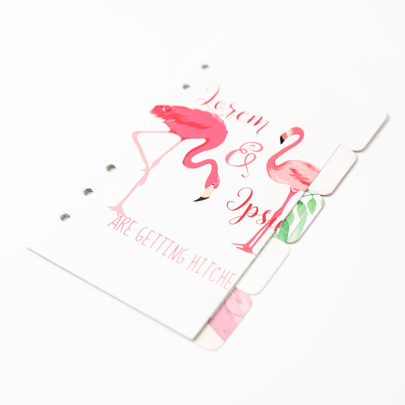 Flamingo Tropical Planner Dividers – A6