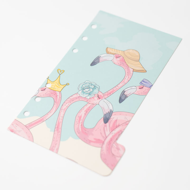 Flamingo Tropical Planner Dividers – A6