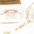 Delicate Butterfly Wing Washi Tape – Soft Watercolor & Gold Foil Design