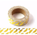 Gold Foil Feather Washi Tape – Elegant Decorative Craft Tape