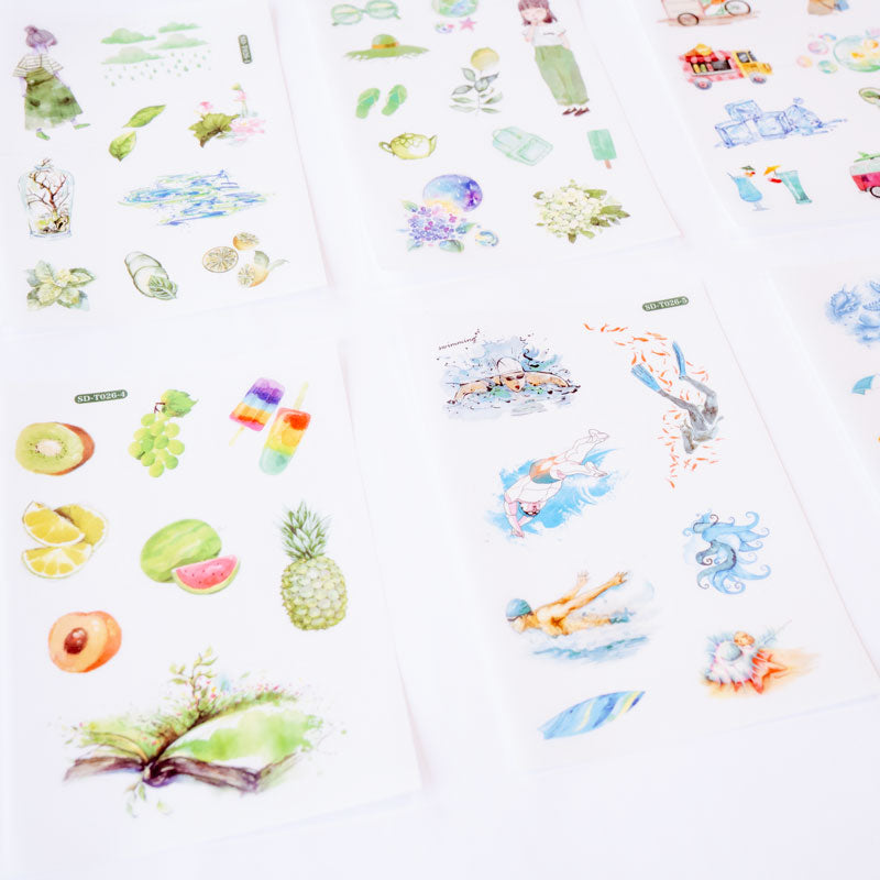 Holiday Sticker Set – Watercolor Style (6 Sheets)