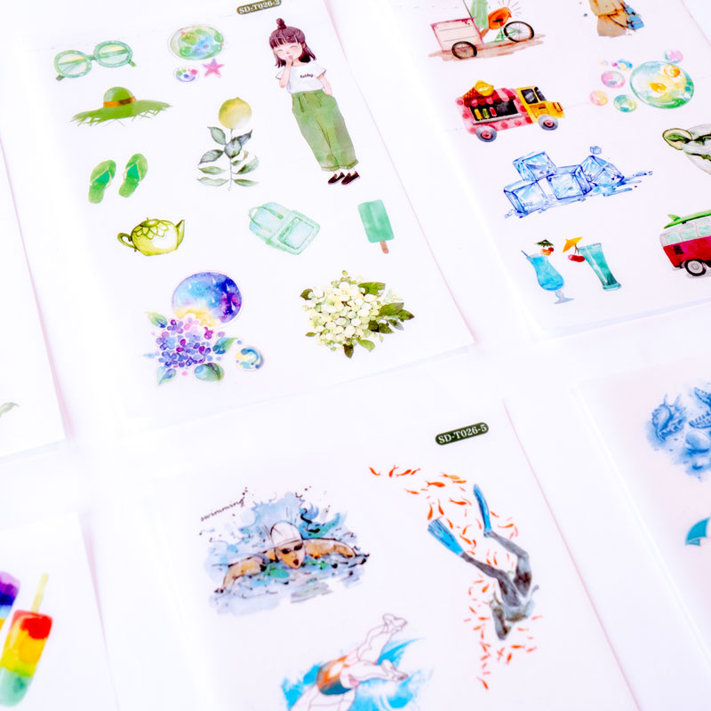 Holiday Sticker Set – Watercolor Style (6 Sheets)