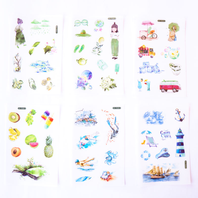 Holiday Sticker Set – Watercolor Style (6 Sheets)