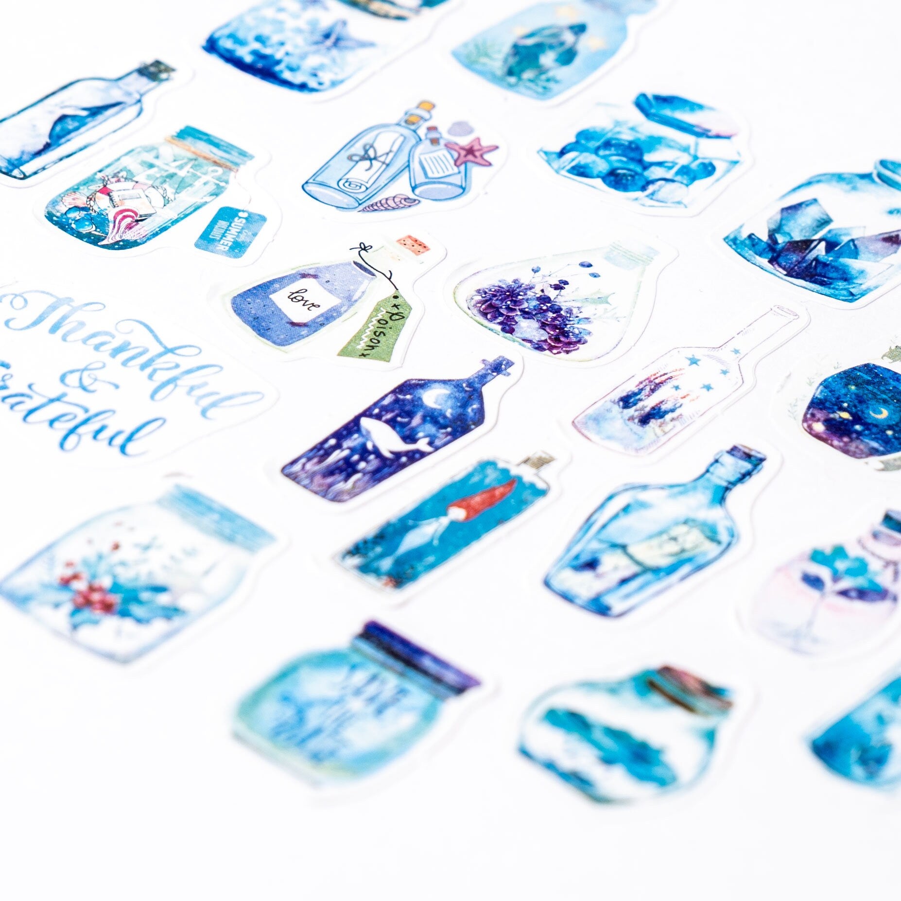 Mystical Blue Bottle Stickers