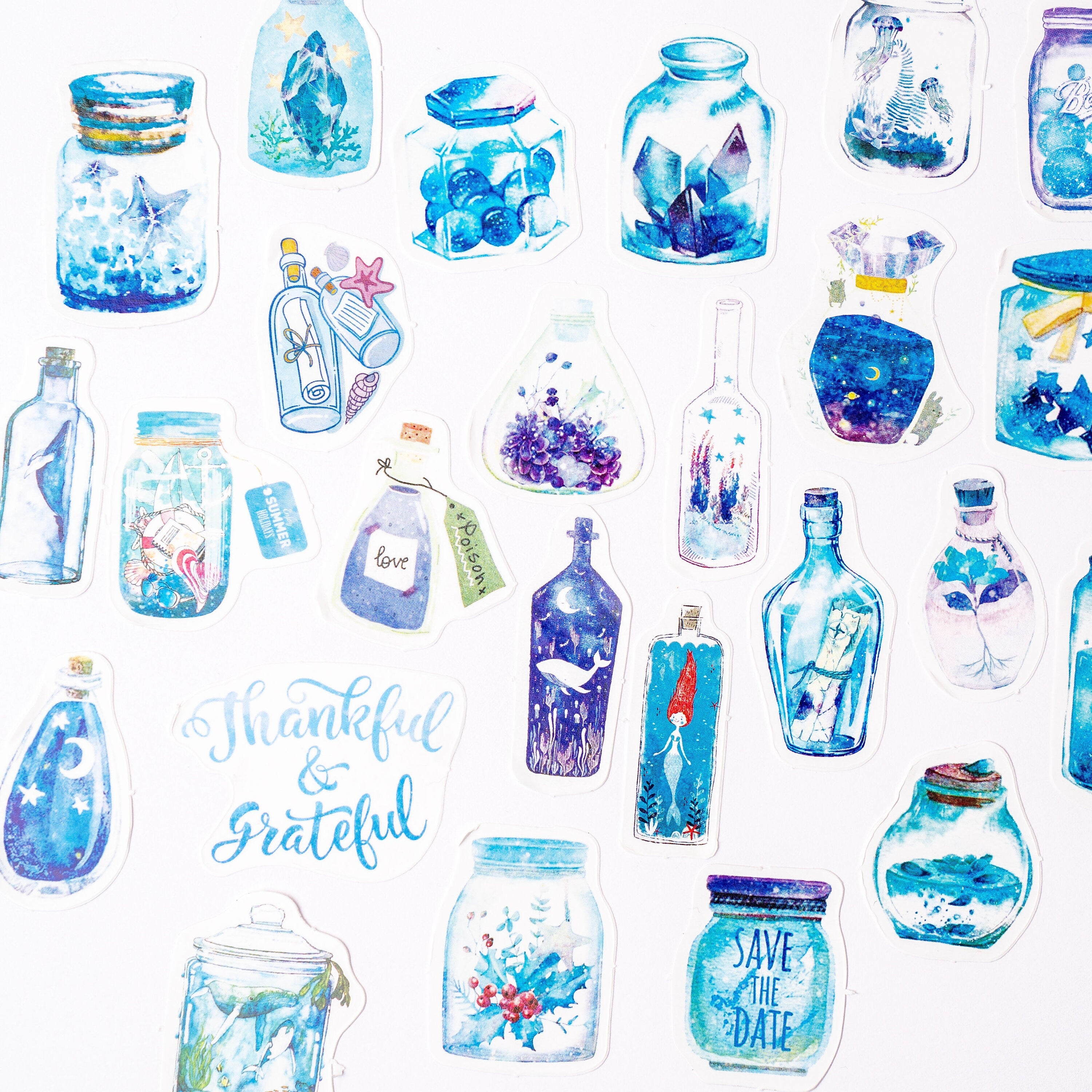 Mystical Blue Bottle Stickers