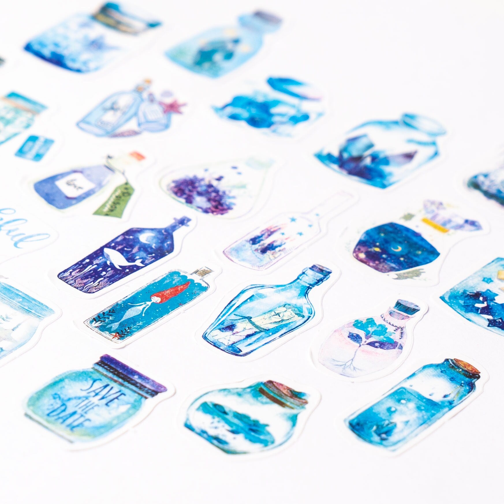 Mystical Blue Bottle Stickers