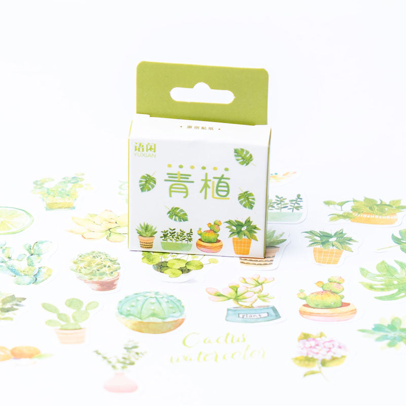 Plant-Themed Sticker Pack – 50 Pcs