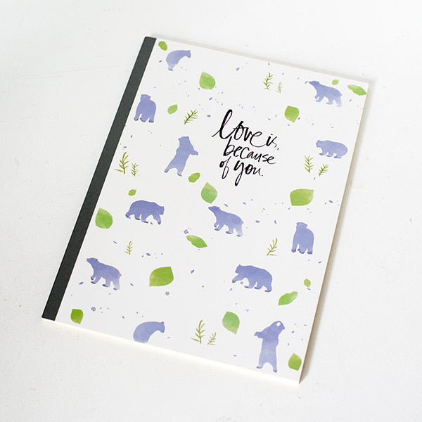 Polar Bear Notebook – "Love is Because of You