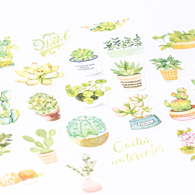 Plant-Themed Sticker Pack – 50 Pcs