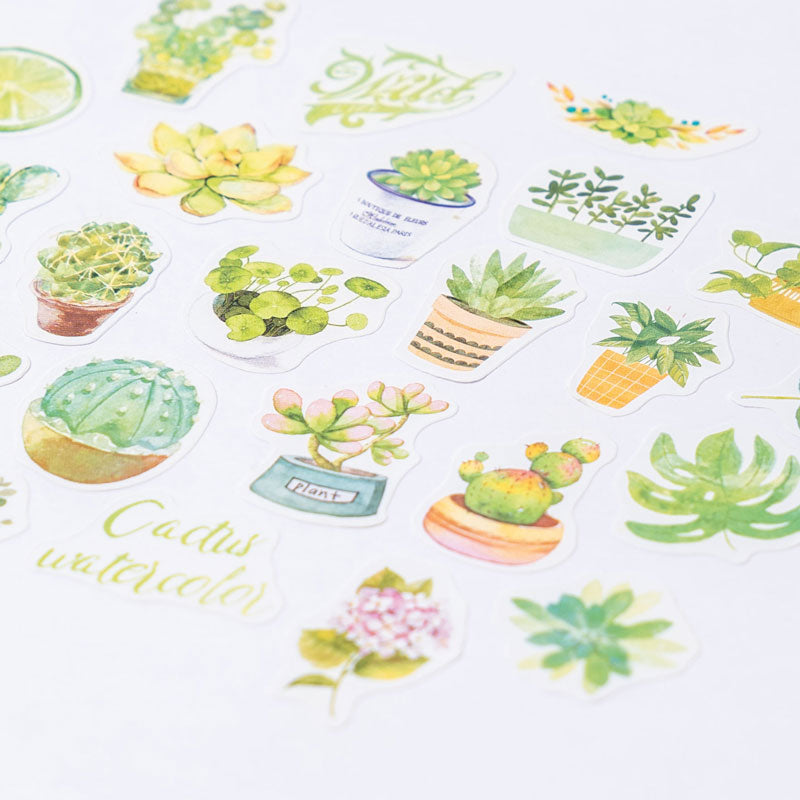 Plant-Themed Sticker Pack – 50 Pcs