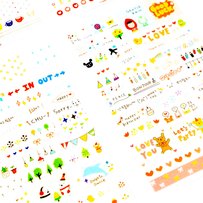 Random Doodle Sticker Set – Kawaii & Fun Vibes (6 Sheets, A6)