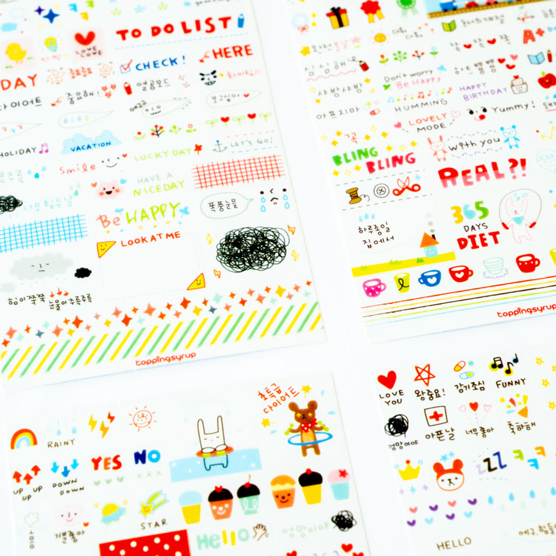 Random Doodle Sticker Set – Kawaii & Fun Vibes (6 Sheets, A6)