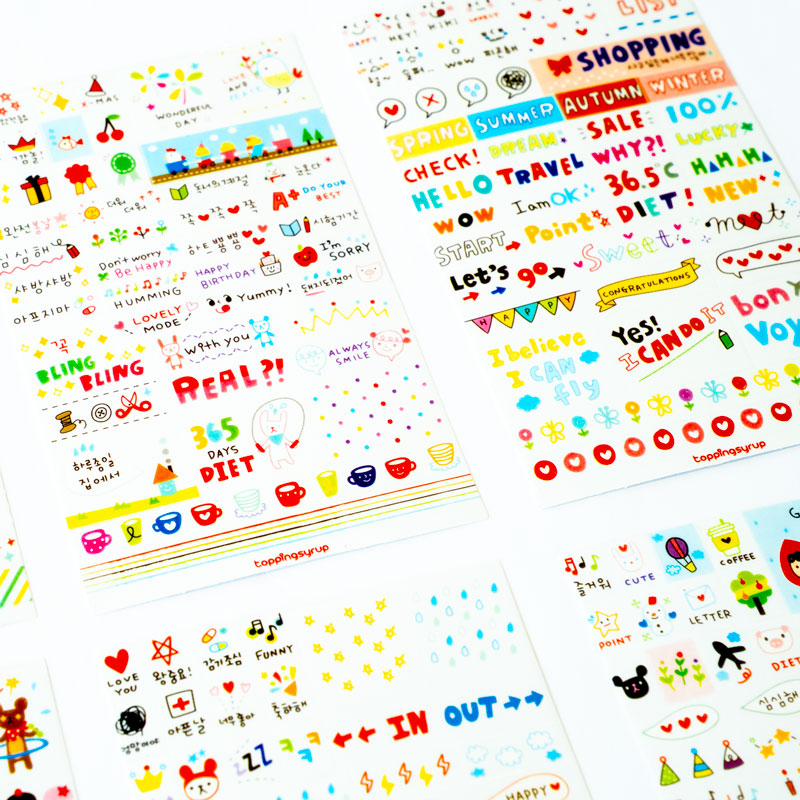 Random Doodle Sticker Set – Kawaii & Fun Vibes (6 Sheets, A6)