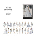 Retro White Fashion Stickers