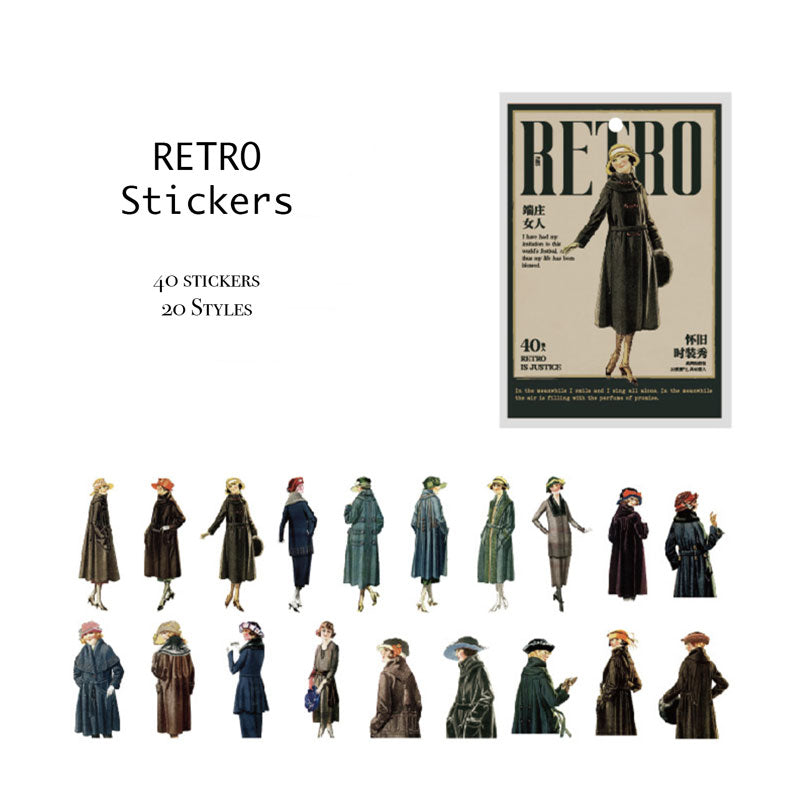 Retro Winter Fashion Stickers