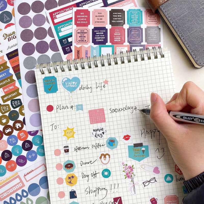 Planner & Productivity Sticker Set – 1748 Stickers for Ultimate Organization