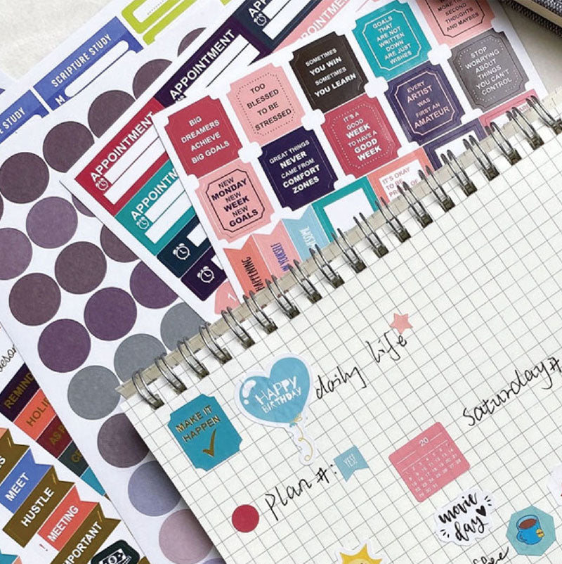 Planner & Productivity Sticker Set – 1748 Stickers for Ultimate Organization