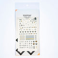 Metallic Geometric Stickers – Elegant Gold & Black Deco Shine Stickers