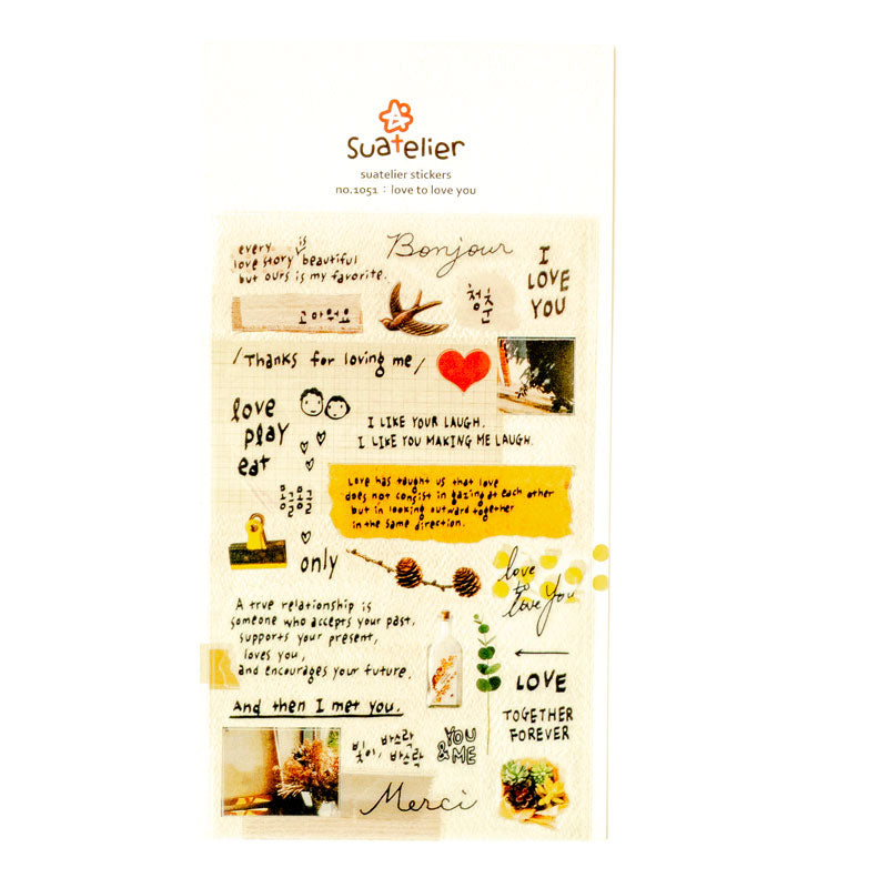 Suatelier Stickers – No.1051 Love to Love You
