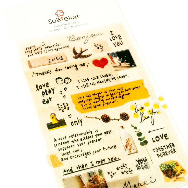 Suatelier Stickers – No.1051 Love to Love You