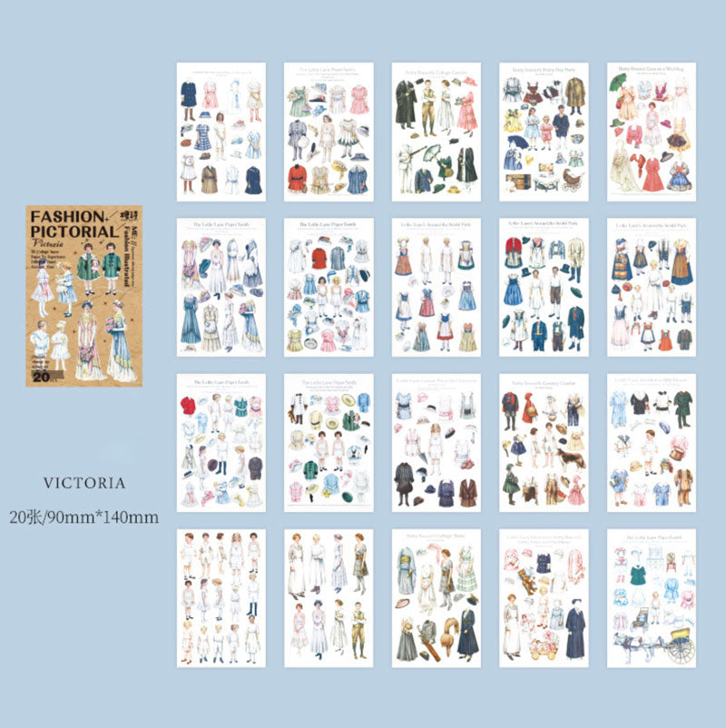 Victoria Vintage Paper Doll Stickers