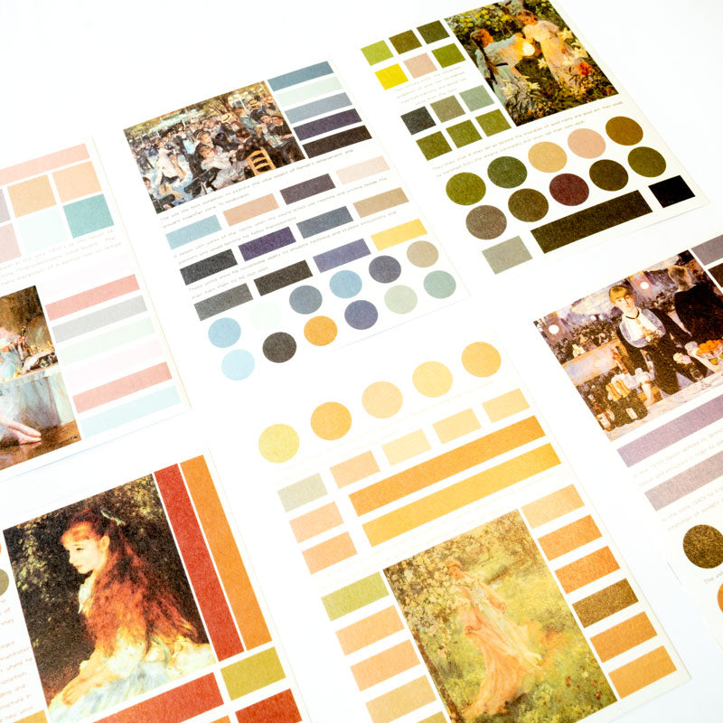 Impressionist Color Study Sticker Sheets – Vintage Art Edition