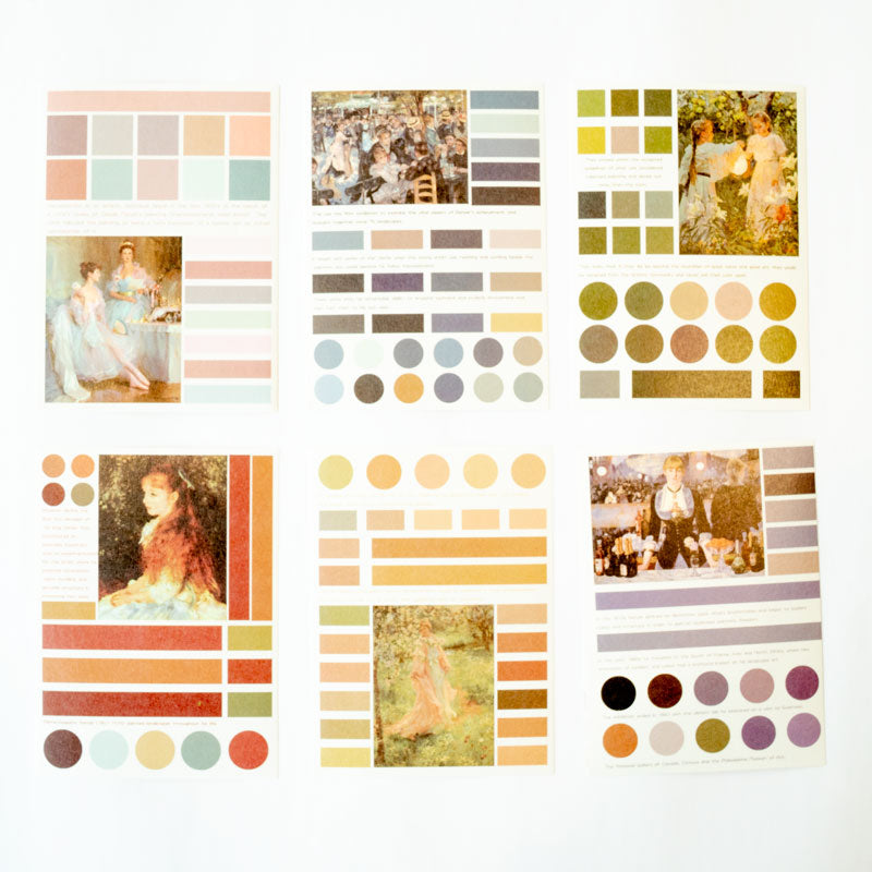 Impressionist Color Study Sticker Sheets – Vintage Art Edition