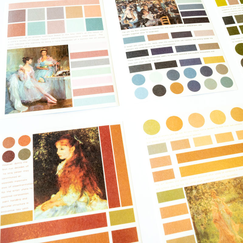 Impressionist Color Study Sticker Sheets – Vintage Art Edition