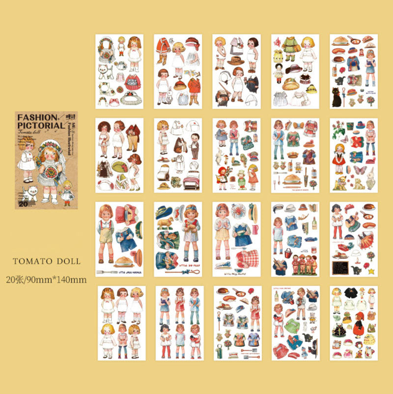 Vintage Paper Doll Stickers