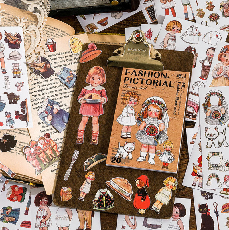 Vintage Paper Doll Stickers