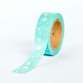 Light Blue Washi Tape with White Bubble Pattern – 10m x 15mm